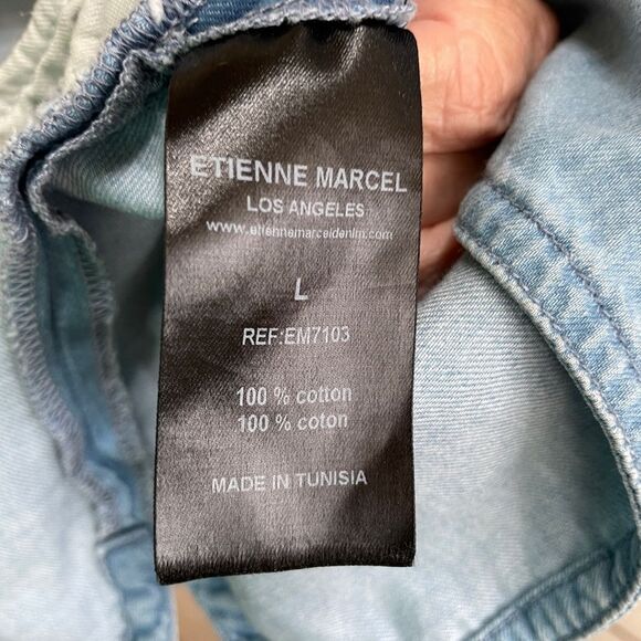ETIENNE MARCEL L.A.‎ TUNIC DRESS IN BLUE DENIM - Picture 7 of 7